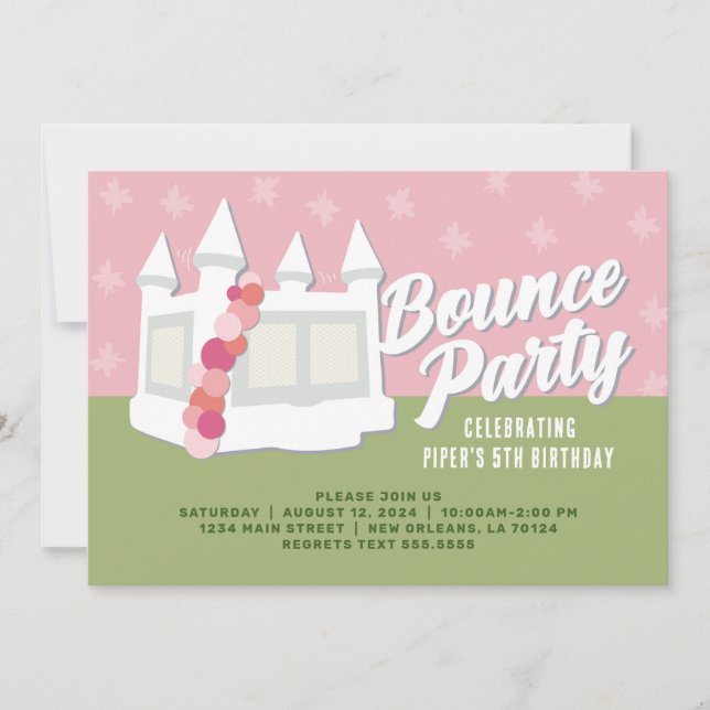 Bounce House Birthday Party Invitation (Front)