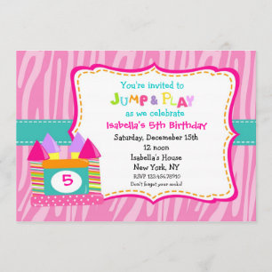 Bounce House Bounce Castle Birthday Invitations