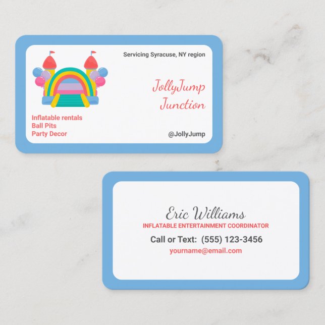Bounce House Business Card (Front/Back)