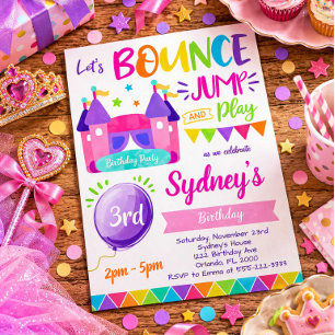 Bounce House Invitation, Bouncing Invitations