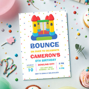Bounce House Jump Kids Birthday Invitation