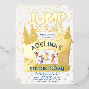 Bounce House Jump Play Gymnastics Kids Birthday