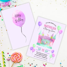 Bounce House Jump Trampoline Girl Birthday Party