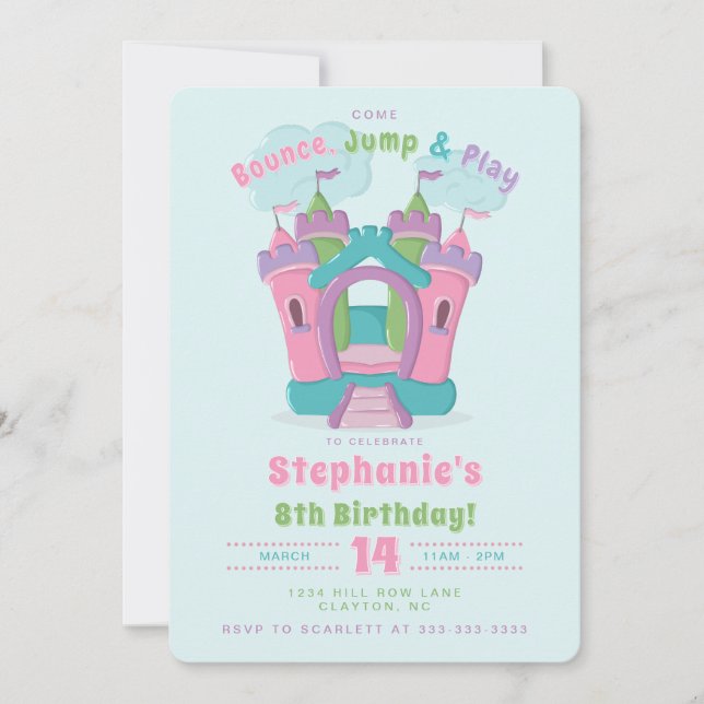 Bounce House Party Invitation (Front)