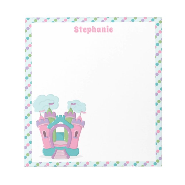 Bounce House Party Notepad (Front)