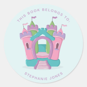 Bounce House Party This Book Belongs to Classic Round Sticker