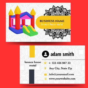 bounce house rental business cards