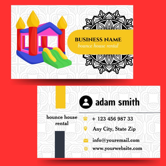 bounce house rental business cards (Creator Uploaded)