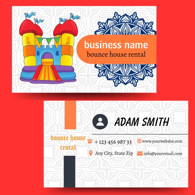 bounce house rental business cards (Creator Uploaded)