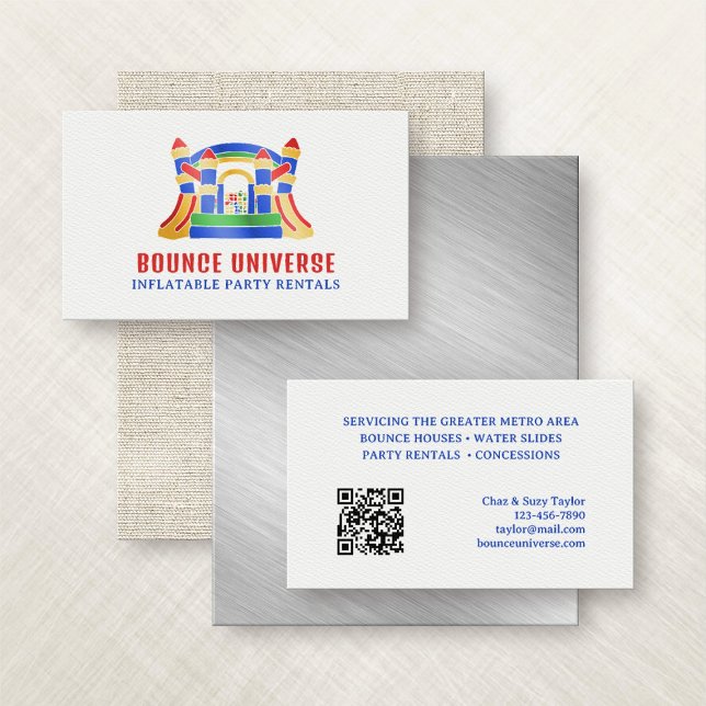Bounce Houses Party Rentals Business Card (Creator Uploaded)