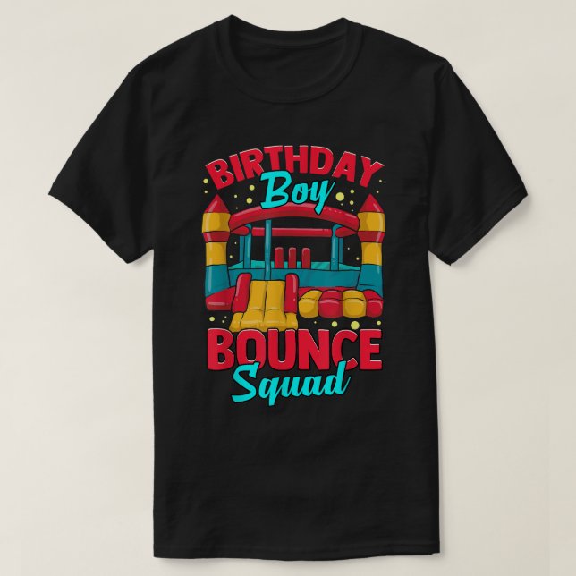 Bounce Party Boys Birthday House Kids Friends Cous T-Shirt (Design Front)