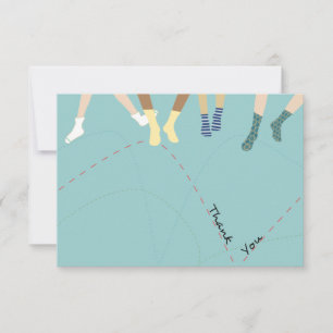 Bounce Party Flat Thank You Card
