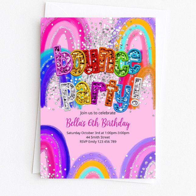 Bounce Party Trampoline Jump Birthday Invitation (Creator Uploaded)