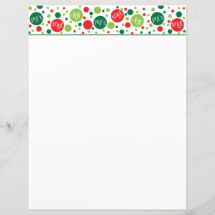 Bouncing Dots Christmas Letterhead