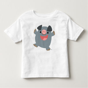 Bouncy Cartoon Pig children T-shirt