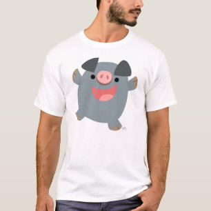 Bouncy Cartoon Pig T-shirt