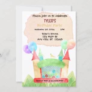 Bouncy House Birthday Party Invitation