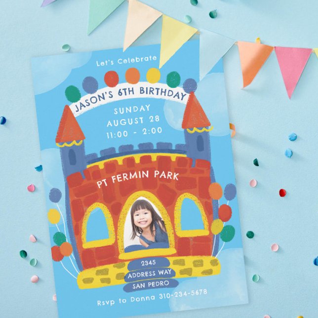 Bouncy House Kid's Birthday Party Invitation (Creator Uploaded)