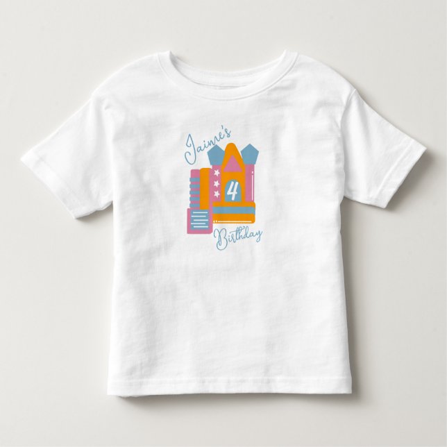 Bouncy Party Colourful Inflatables Birthday Toddler T-Shirt (Front)