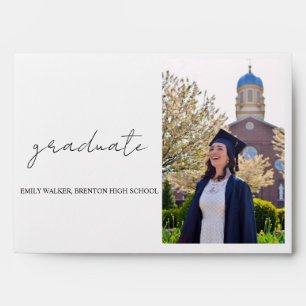 Bouncy Script Graduation graduation photo Envelope