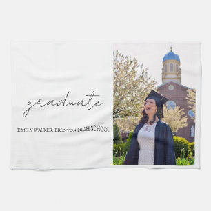 Bouncy Script Graduation  Tea Towel