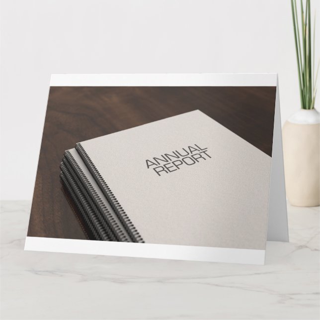Bound Annual Report Booklet Pile Card (Front)