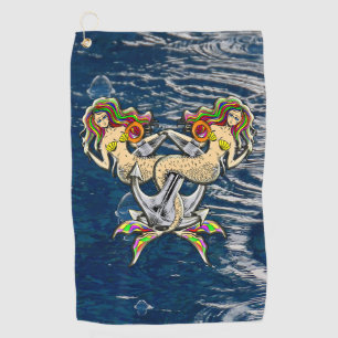 Bound Mermaids - Nautical Design for Ocean Lovers Golf Towel