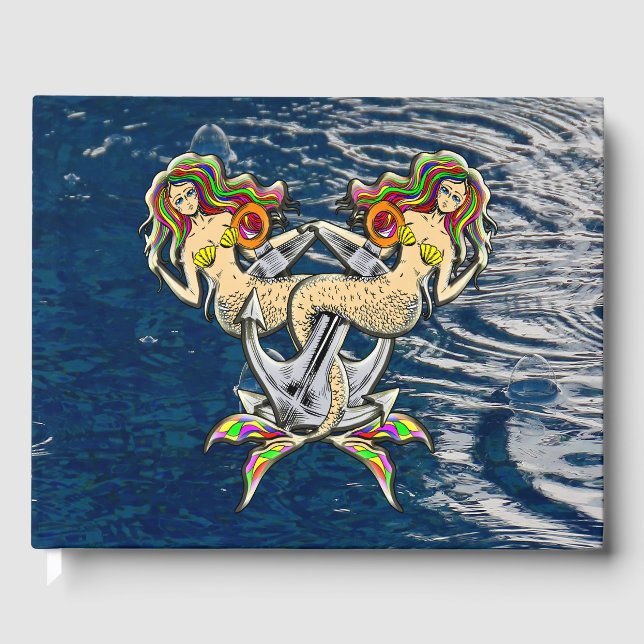 Bound Mermaids - Nautical Design for Ocean Lovers Guest Book (Front)