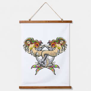 Bound Mermaids - Nautical Design for Ocean Lovers Hanging Tapestry