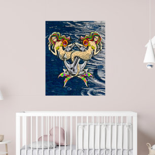 Bound Mermaids - Nautical Design for Ocean Lovers Poster