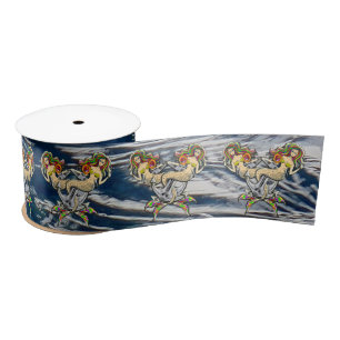 Bound Mermaids - Nautical Design for Ocean Lovers Satin Ribbon