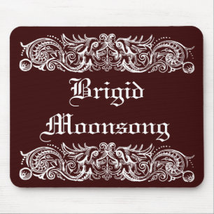 Bound Monsters White Print Mousepad