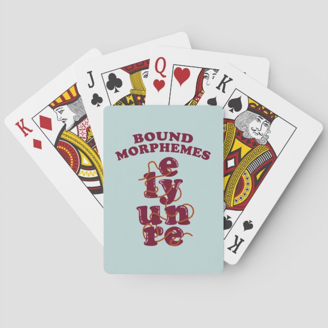 Bound Morphemes Phonics Teaching English Playing Cards (Back)