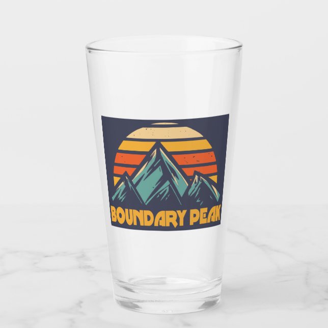 Boundary Peak Nevada Retro Turquoise Glass (Front)
