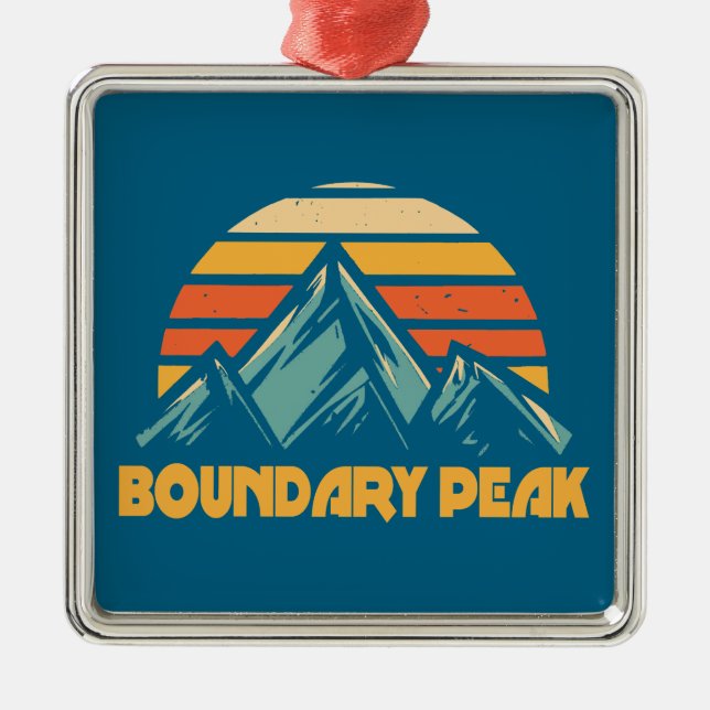 Boundary Peak Nevada Retro Turquoise Metal Tree Decoration (Front)