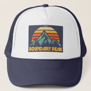 Boundary Peak Nevada Retro Turquoise Trucker Hat