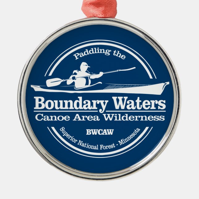 Boundary Waters CAW (SK) Metal Tree Decoration (Front)
