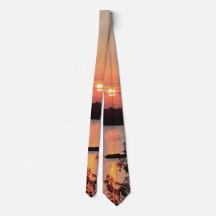 Boundary Waters Sunset  Tie
