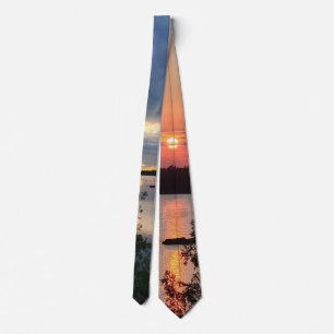 Boundary Waters Sunset  Tie
