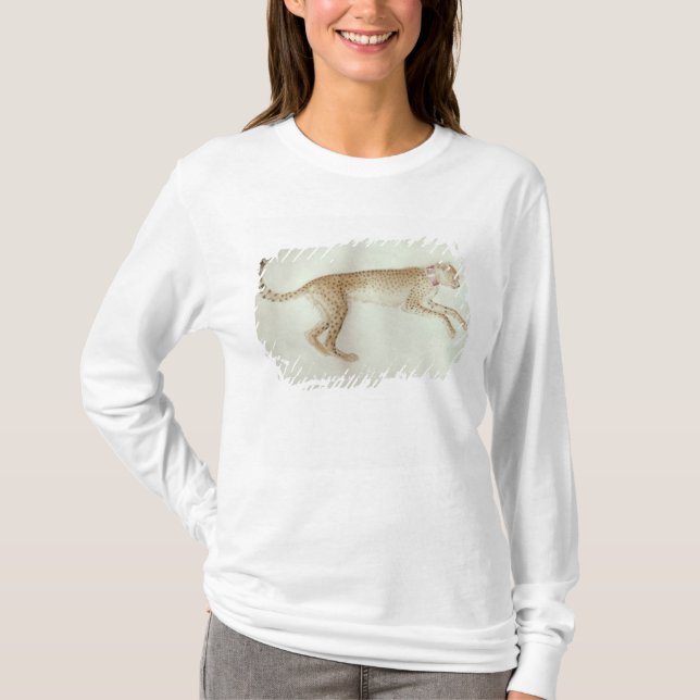 Bounding cheetah with a red collar T-Shirt (Front)