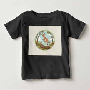Boundless Bushland –Playful Jumping Kangaroo & Joy Baby T-Shirt