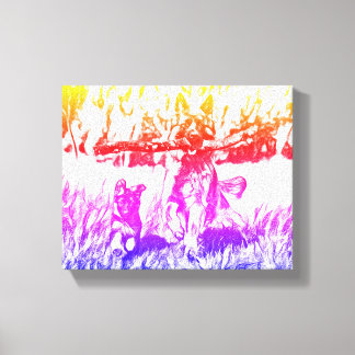 "Boundless Joy: Mumu in Action" dog Canvas Print