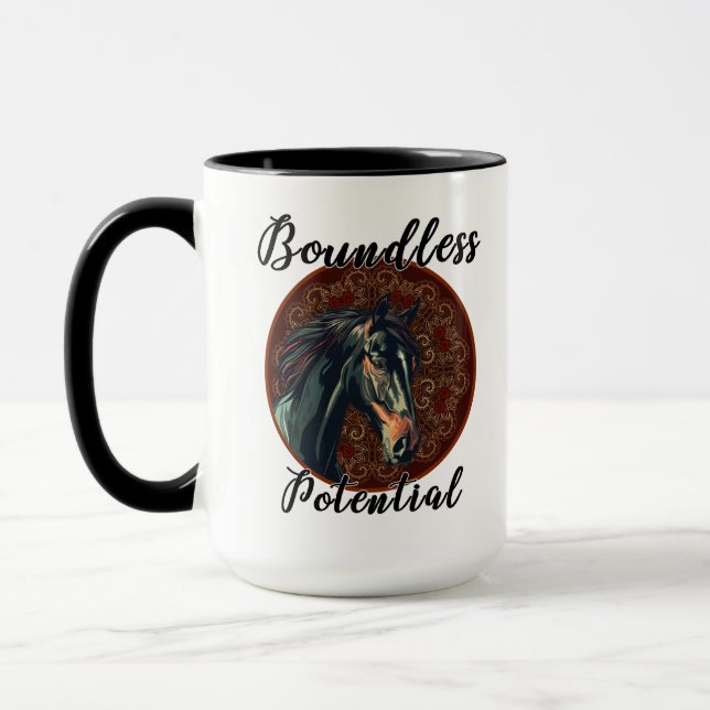 Boundless Potential Horse Mug – Majestic Stallion  (Left)