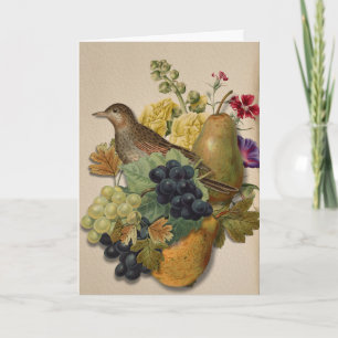 Bountiful and Colorful Fruit Folded Greeting Card