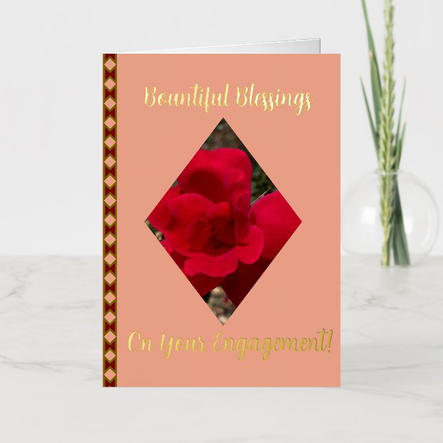 Bountiful Blessings on Your Engagement, Foil Card (Front)