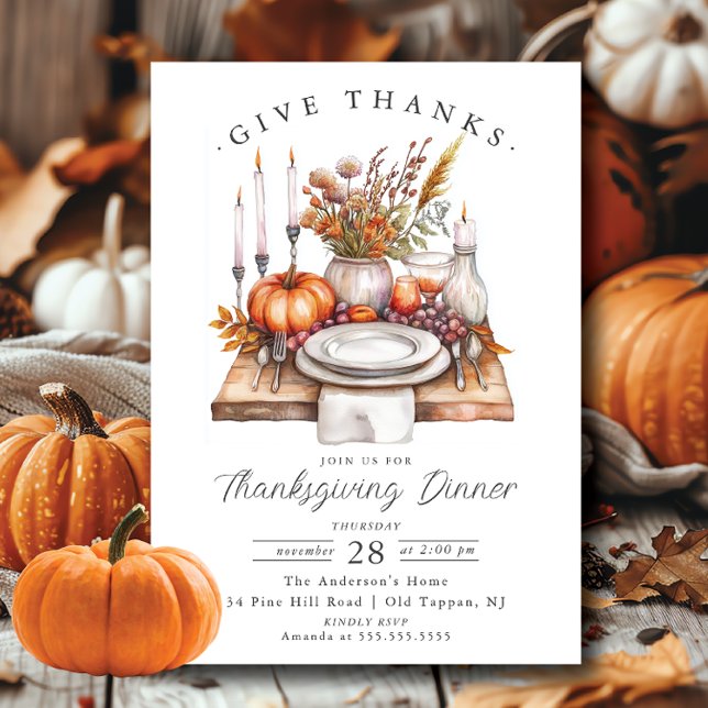 Bountiful Blessings Thanksgiving Dinner Invitation (Creator Uploaded)