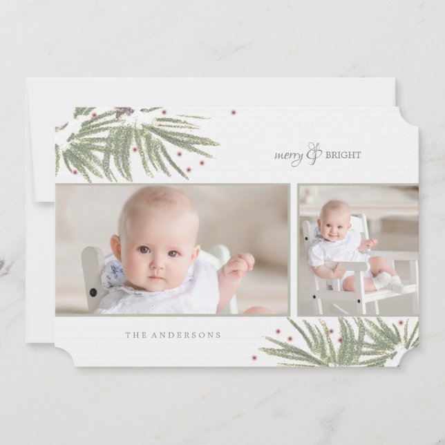 Bountiful Branches Photo Holiday Card (Front)