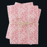 Bountiful Branches Red and White Photo Christmas Wrapping Paper Sheet<br><div class="desc">Hand drawn pattern of juniper branches in red and white</div>