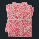 Bountiful Branches Red and White Photo Christmas Wrapping Paper Sheet<br><div class="desc">Hand drawn pattern of juniper branches in red and white</div>