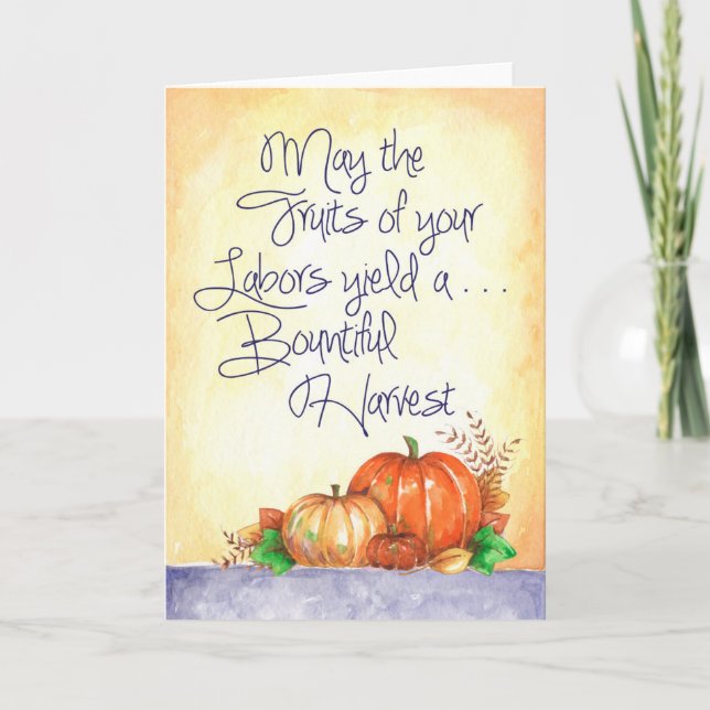Bountiful Harvest - Greeting Card (Front)